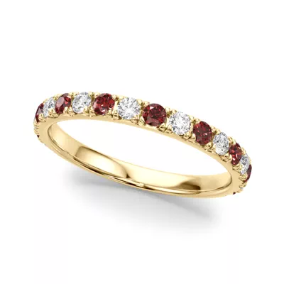 Riley Classic Diamond & Ruby Band