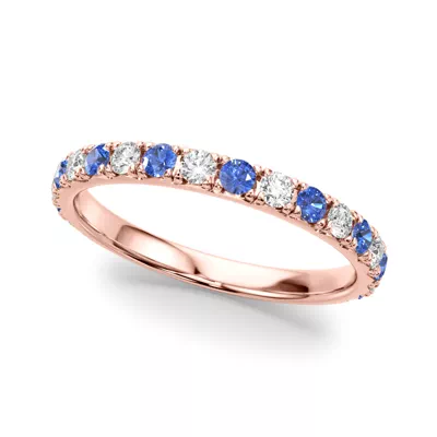 Riley Classic Diamond & Sapphire Band