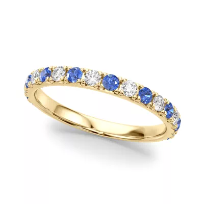 Riley Classic Diamond & Sapphire Band