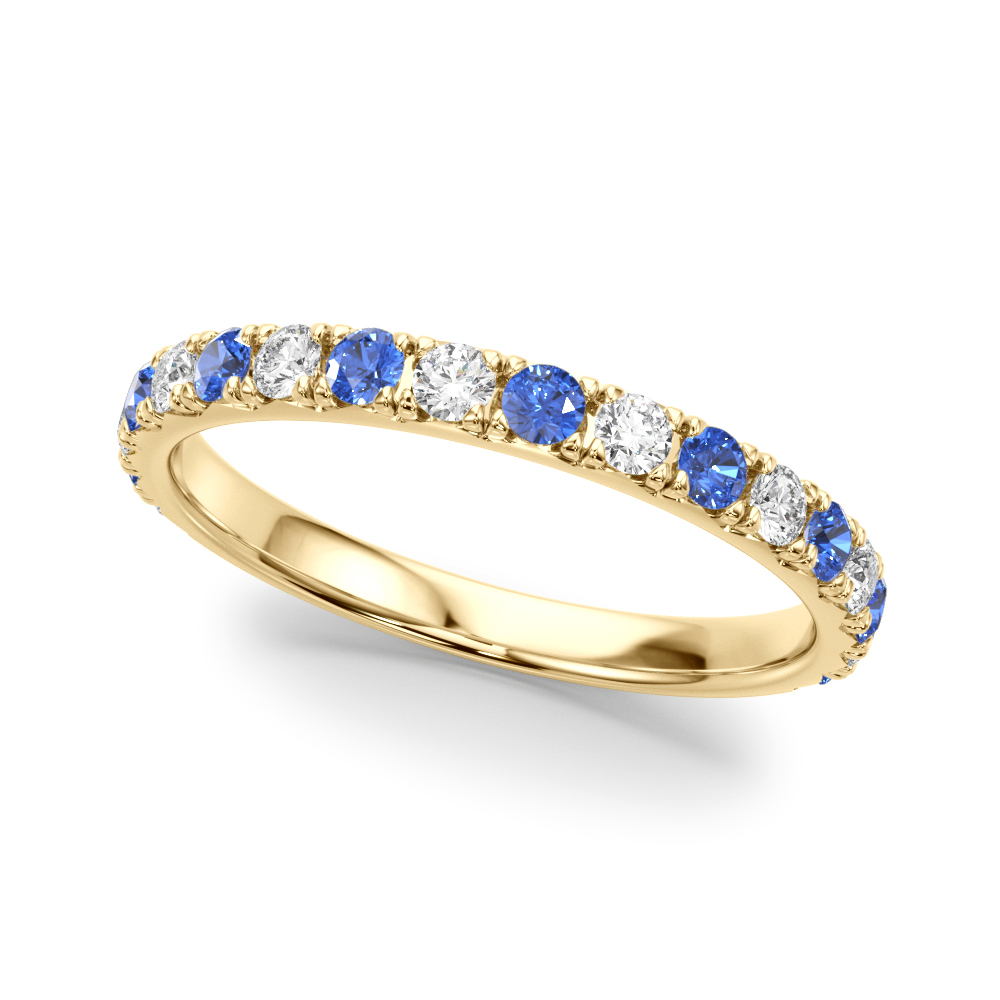 Riley Classic Diamond & Sapphire Band