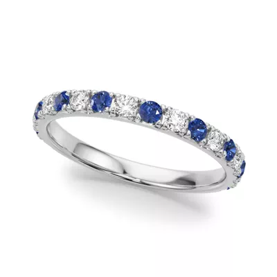 Riley Classic Diamond & Sapphire Band