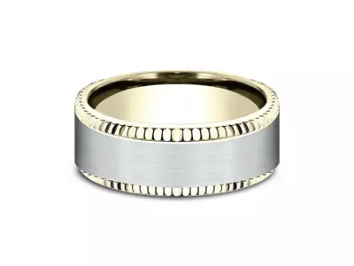 Bastion Fluted Bevel Comfort-Fit Band (8mm)