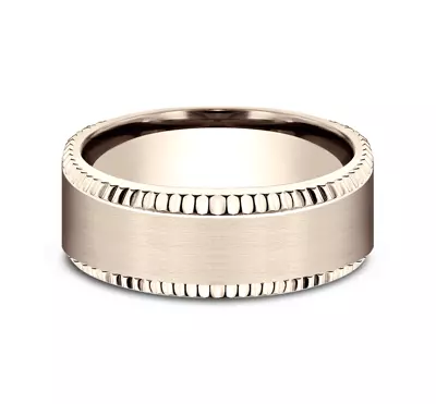 Bastion Fluted Bevel Comfort-Fit Band (8mm)