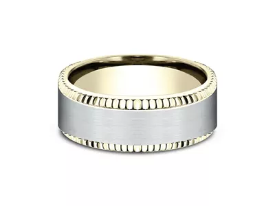 Bastion Fluted Bevel Comfort-Fit Band (8mm)