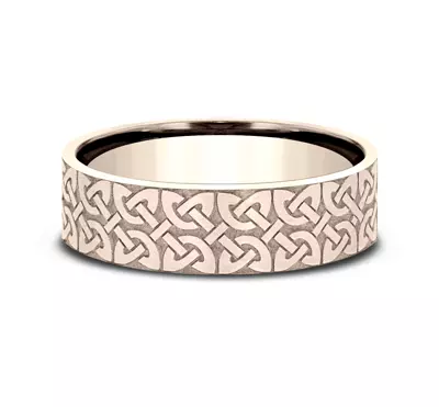 Celtic Knotwork Flat Comfort-Fit Band (7mm)