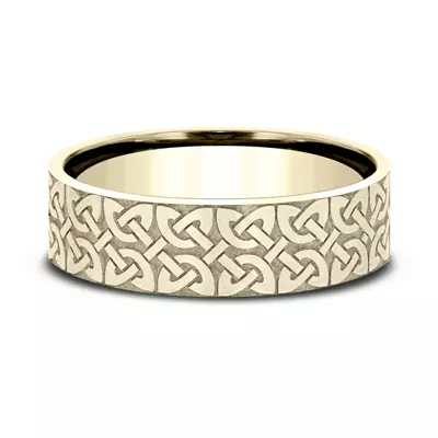 Celtic Knotwork Flat Comfort-Fit Band (7mm)