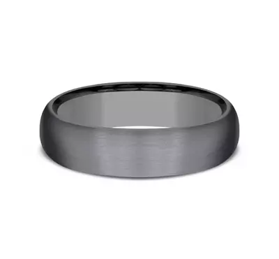 Midnight Satin Dome Comfort-Fit Band (6mm)