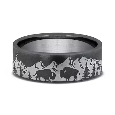 Bison Range Tantalum Comfort Fit Band (7mm)