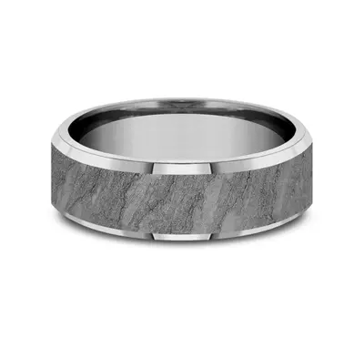 Granite Beveled Comfort-Fit Band (7mm)