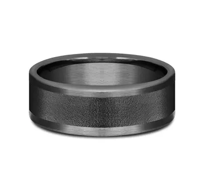 Midnight Wirebrush Comfort-Fit Band (8mm)