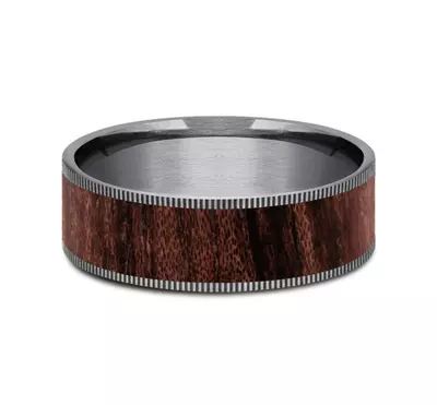 Timber Coin Edge Comfort-Fit Band (7.5mm)