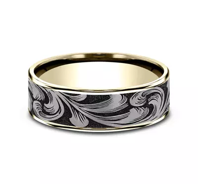 Ironflow Engraved Comfort-Fit Band (6.5mm)