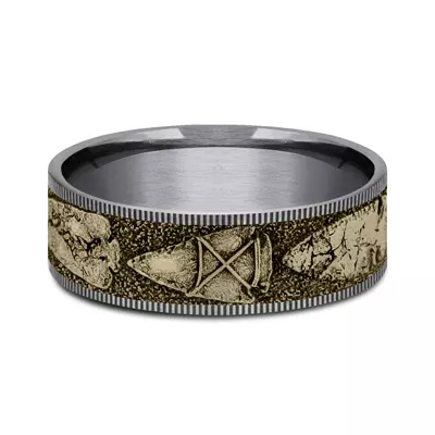 Arrowstone Two-Tone Comfort-Fit Band (7.5mm)