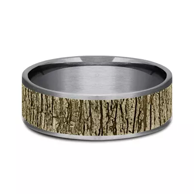Ridgebark Two-Tone Comfort-Fit Band (7.5mm)