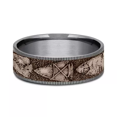 Arrowstone Two-Tone Comfort-Fit Band (7.5mm)