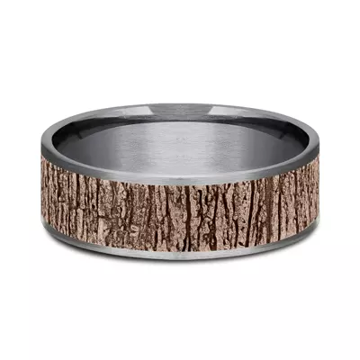 Ridgebark Two-Tone Comfort-Fit Band (7.5mm)