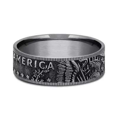 Liberty Coin-Edge Tantalum Comfort-Fit Band (8mm)