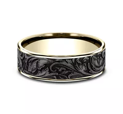 Baroque Mixed Metal Comfort Band (7.5mm)