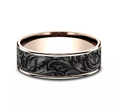 Baroque Mixed Metal Comfort Band (7.5mm)