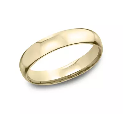 Low Dome Comfort-Fit Polished Band (4mm)