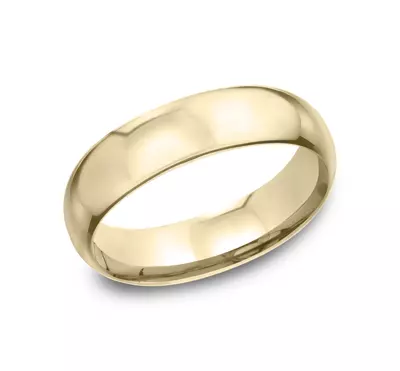 Low Dome Comfort-Fit Polished Band (6mm)