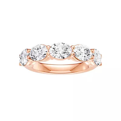 East-West Oval 5-Stone Lab Diamond Band (3.00 ct. tw.)