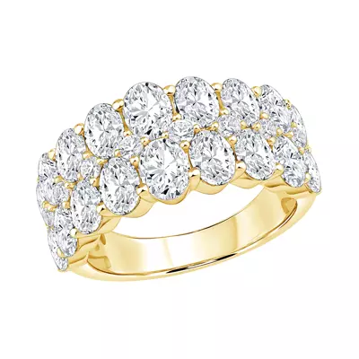 Mirena Mosaic Oval Lab Diamond Band