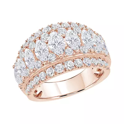 Vivant Marquise Trio Lab Diamond Band