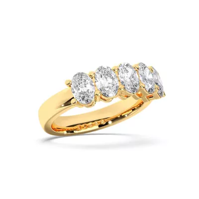 Five-Stone Oval Lab Diamond Band (1 ct. tw.)