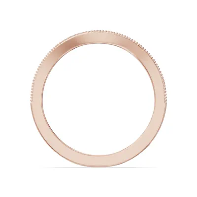 Elodie Curved Lab Diamond Pavé Milgrain Band