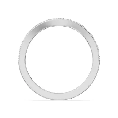 Elodie Curved Pavé Milgrain Band