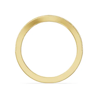 Elodie Curved Pavé Milgrain Band