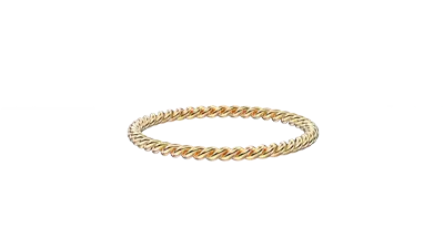 1.5mm Hand twist High polish stackable Band