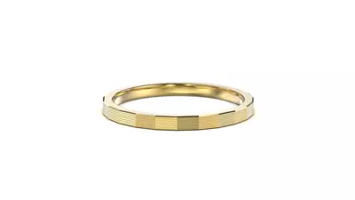 Faceted Grooved Stackable Band (1.5mm)