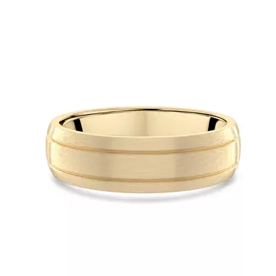 Satin Low Dome Grooved Band (6mm)