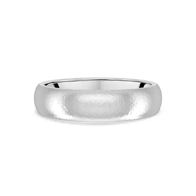 Hammered Satin Dome Comfort Fit Band (5mm)