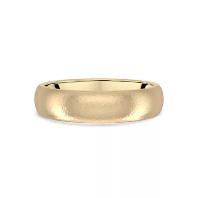 Hammered Satin Dome Comfort Fit Band (5mm)