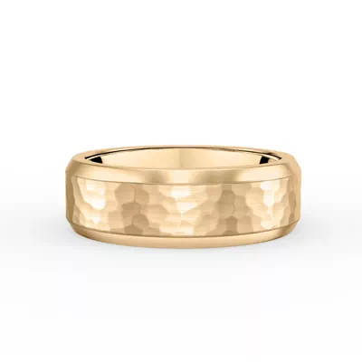 Hammered Matte Center Comfort Fit Band (6mm)