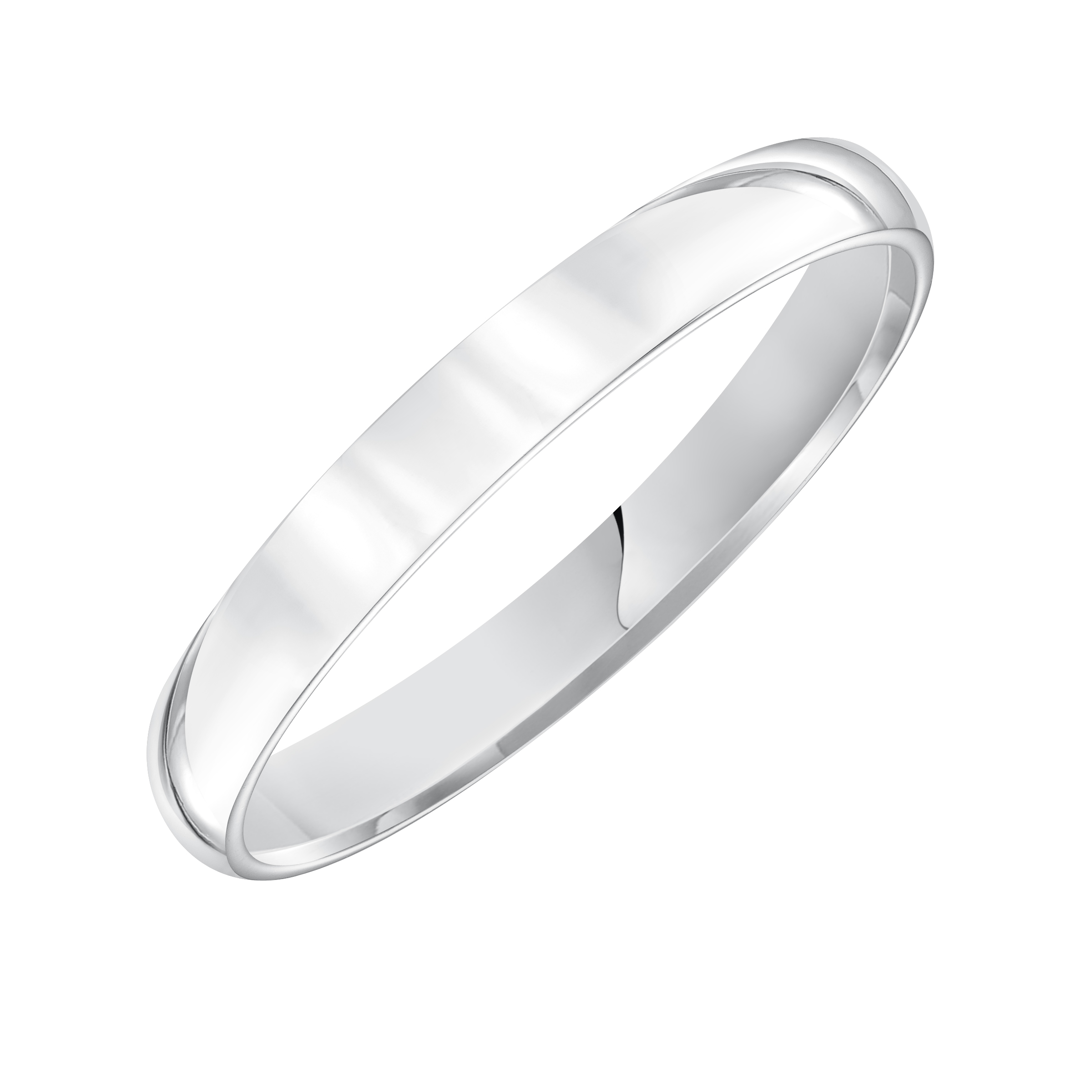 Low Dome Comfort Fit Polished Band (3mm)