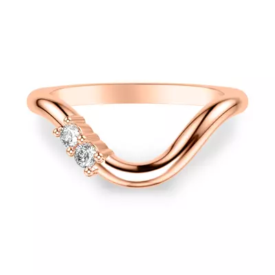 Curvelle Asymmetrical Diamond Band