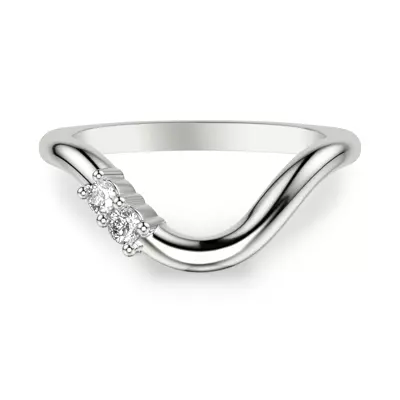 Curvelle Asymmetrical Diamond Band