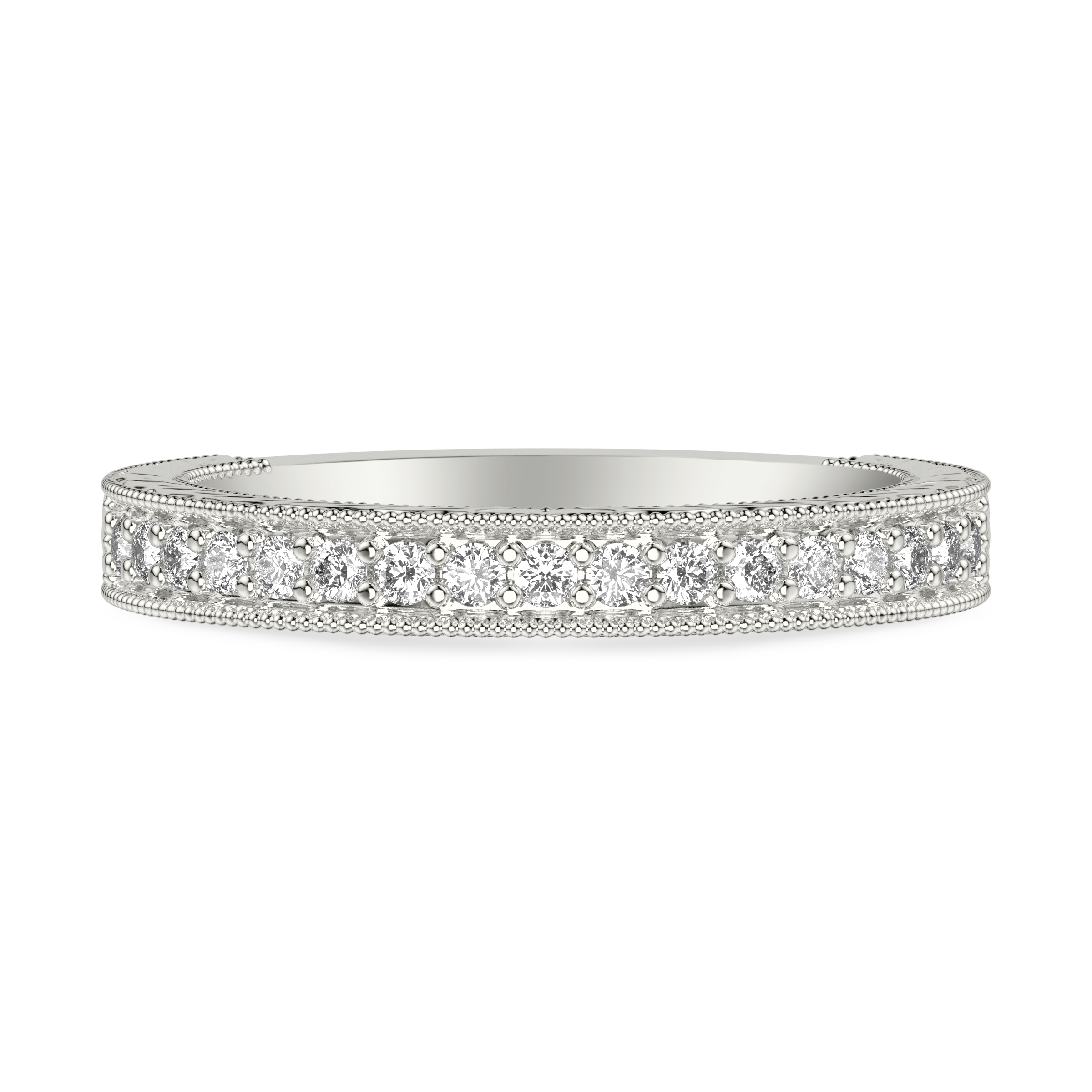 Kensie Grand Engraved Pavé Diamond Band