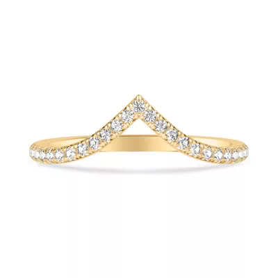 Brigitte Lab Diamond Pavé Chevron Band