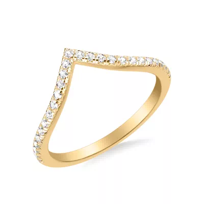 Brigitte Lab Diamond Pavé Chevron Band