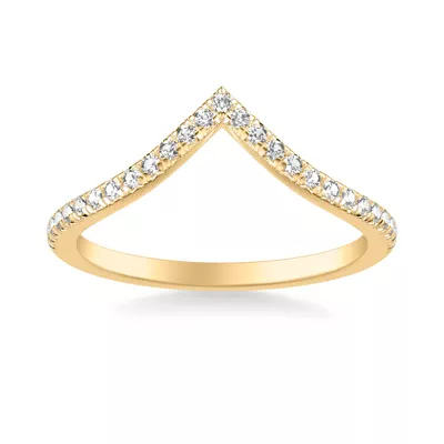 Brigitte Lab Diamond Pavé Chevron Band