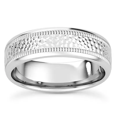 Hammered Milgrain Band (6mm)