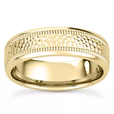 Hammered Milgrain Band (6mm)