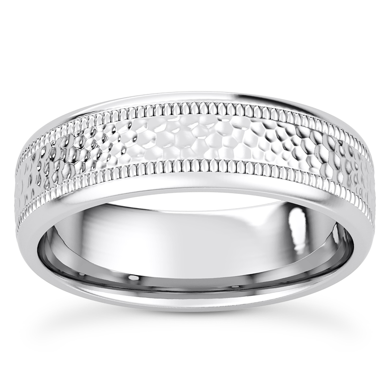 Hammered Milgrain Band (6mm)