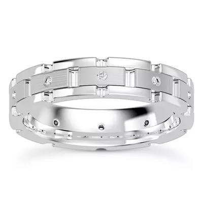 Crater Eternity Wedding Band