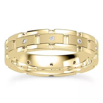 Crater Eternity Wedding Band